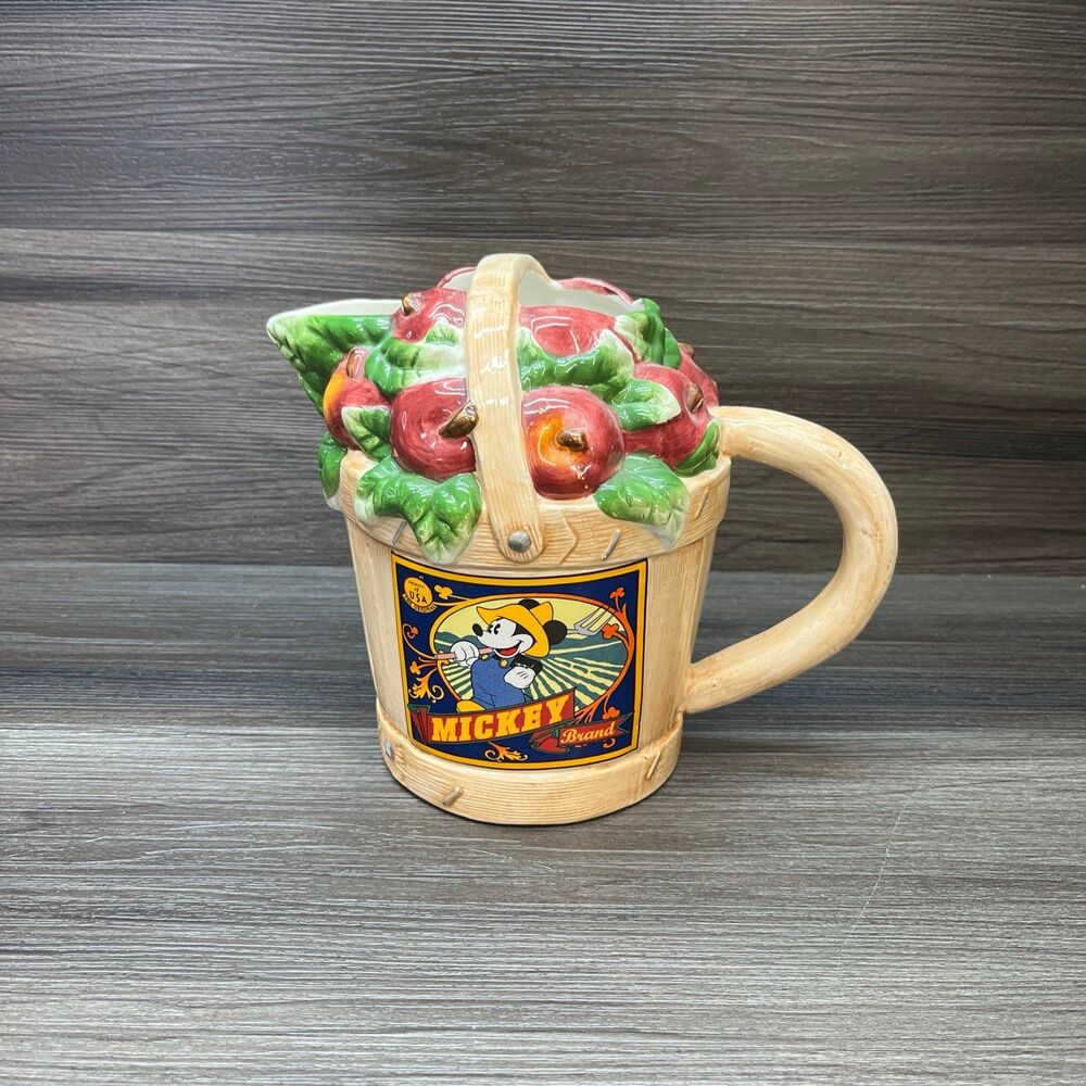 Disney Enesco Mickey Brand Mickey Mouse Apple Basket Pitcher